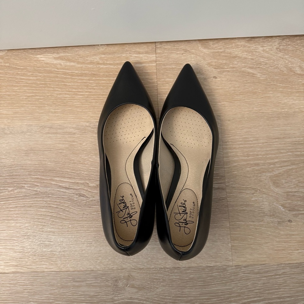 Life Stride Soft System Sevyn Pump Pointed Toe Black Sz 8.5 Work Business Casual - Picture 4 of 8
